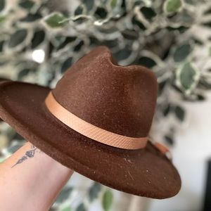 Brown felt hat